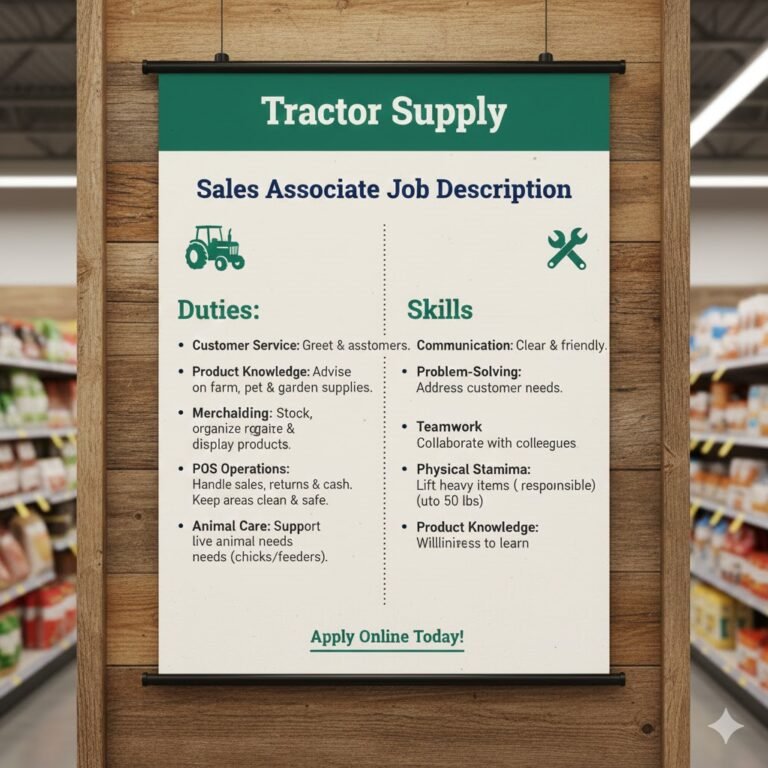 Tractor Supply Sales Associate Job Description: Duties, Skills, Tractor Supply Sales Associate Job Description