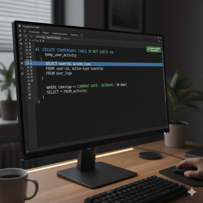 Create Temp Table SQL :